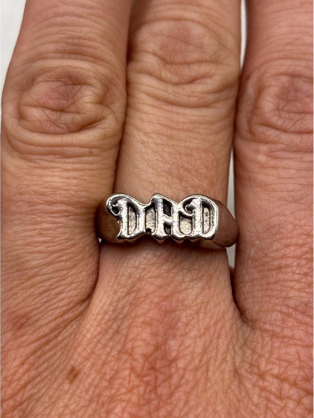 Vintage Sterling Silver "Dad" Ring